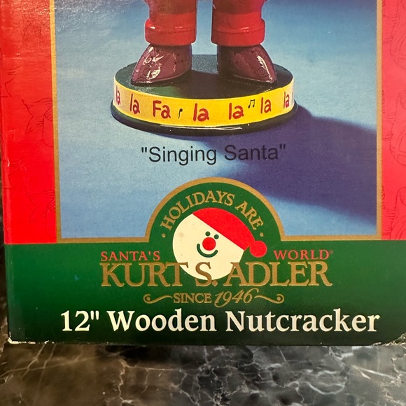 12” Kurt Adler wooden Santa Nutcracker with Tags. - Picture 3 of 9